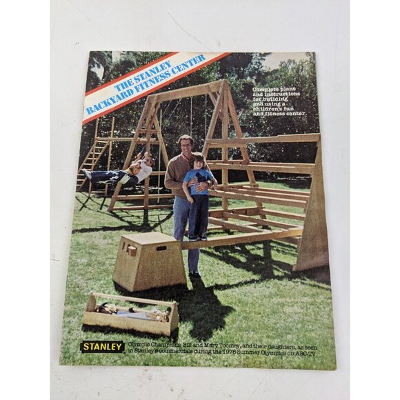 Building plans, Backyard fitness center, Stanley, 1976 collectible, vintage book - Picture 1 of 9